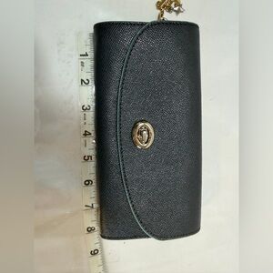 Coach Black Wallet with Gold Detail